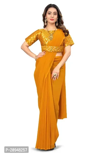 Stylish Georgette Saree with Blouse Piece For Women
