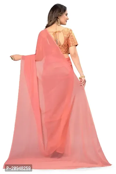 Stylish Georgette Saree with Blouse Piece For Women-thumb5