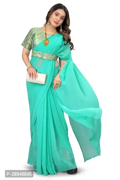 Stylish Georgette Saree with Blouse Piece For Women