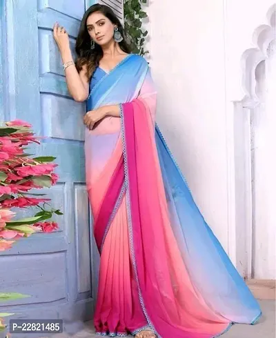 New Beautiful Alia Bhatt Pattern Georgette Saree With Blouse