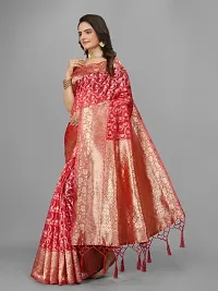 New Design Orangza Saree With Beautiful Jacquard Work And Blouse-thumb4