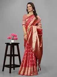 New Design Orangza Saree With Beautiful Jacquard Work And Blouse-thumb2