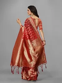 New Design Orangza Saree With Beautiful Jacquard Work And Blouse-thumb4