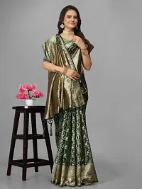 New Design Orangza Saree With Beautiful Jacquard Work And Blouse-thumb3