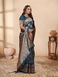 Classic Art Silk Jacquard Saree with Blouse piece-thumb2