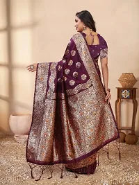 Classic Art Silk Jacquard Saree with Blouse piece-thumb1