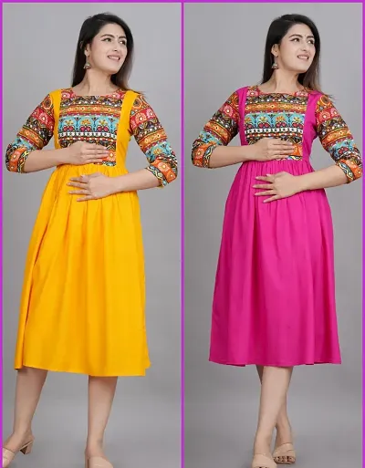 Trendy Rayon Kurta For Women Combo of 2