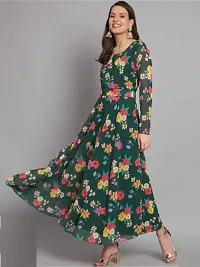 Latest Georgette Printed Gown For Women-thumb2