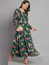 Latest Georgette Printed Gown For Women-thumb1