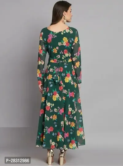 Latest Georgette Printed Gown For Women-thumb3