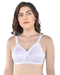 winsure Women's Cotton Non-Padded Wire Free Full-Coverage Bra (wins cott_White_32C To 46C)-thumb4