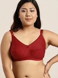 winsure Women's Everyday Full coverange Non Padded Non Wired Seamed Bra Broad Straps and Hooks Cotton Spandex Fabric 3 Colors Combo Size (32 to 42 in B Cups) (32B)-thumb3