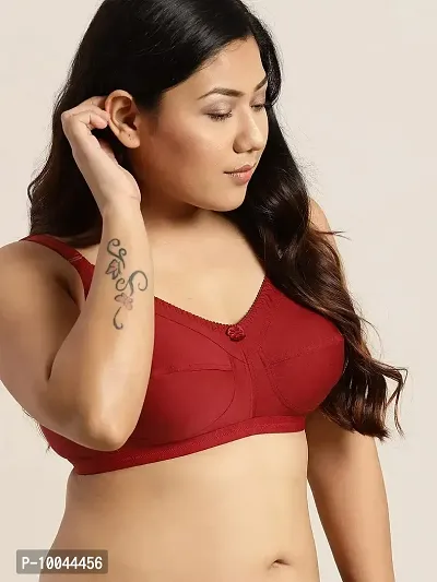 winsure Women's Cotton Non-Padded Non-Wired Everyday Bra Red (38 B)-thumb5