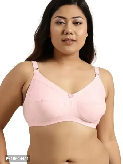 winsure Women's Cotton Non-Padded Non-Wired Everyday Bra Light Pink (40 B)