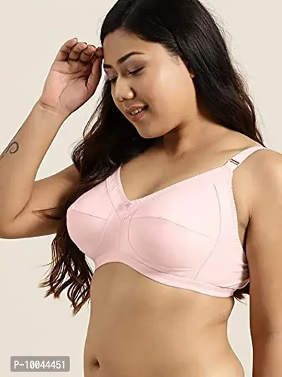 winsure Women's Cotton Non-Padded Non-Wired Everyday Bra Light Pink (40 B)-thumb4