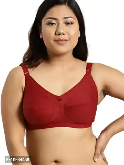 winsure Women's Cotton Non-Padded Non-Wired Everyday Bra Red (38 B)