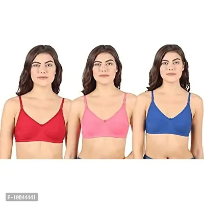 winsure Women Regular Non Padded Bra Combo Pack of Three (B, 34)-thumb0