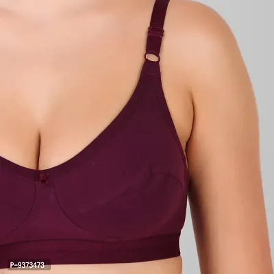 WINSURE WOMENS NON PADDED NON WIRED SEAMED COTTON HOSIRY BRA-thumb5