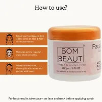 Bombeaut - Rice Protein  Walnut Face Scrub with Pure Protein | For Intense Skin Recharge | Enriched with Vitamin E, C  B| Tan Removal | Brightening | Black  White Head Removal |Revitalizing | Parab-thumb2