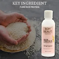 Bombeaut - Rice Protein Shampoo with Pure Protein | For Controlling Hair Fall | For Hair Growth | With Vitamin E,C  B | Upto 32% Increase in Total Hair Volume | Anti Dandruff | Volumizing | 200ml-thumb3