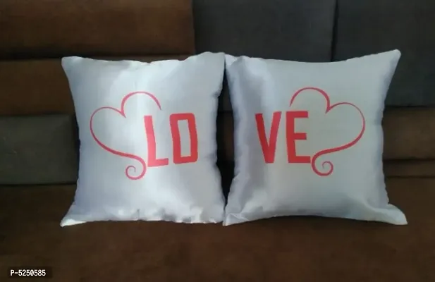 Comfortable Satin Couple Cushion Covers - Set of 2-thumb0