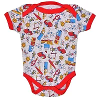 MARK AMPLE New Born Baby Multi-Color Half Sleeve Body Suit,Romper, Sleep Suit for Boys and Girls Unisex Combo Pack (Pack of 3) (RED, 12-18 Months)-thumb1