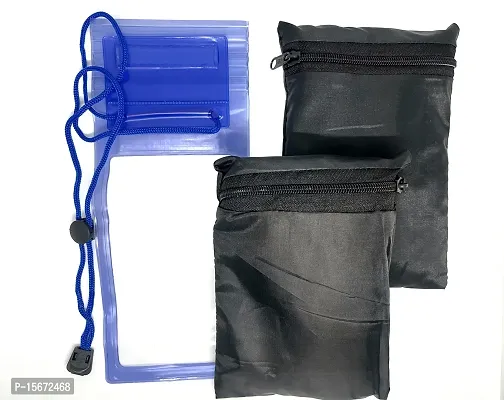 Waterproof Dust Proof Rain Cover for Backpack Bags, 30L-40L Rainproof Dustproof Protector Raincover Adjustable for Hiking Camping Traveling Climbing Cycling, Black (2 Bag Cover + Mobile RAIN Pouch)