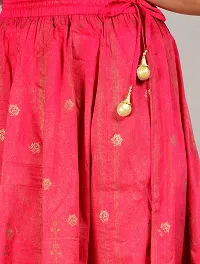 Saptarang Rayon Gold Printed Skirt for Women and Girls-thumb2