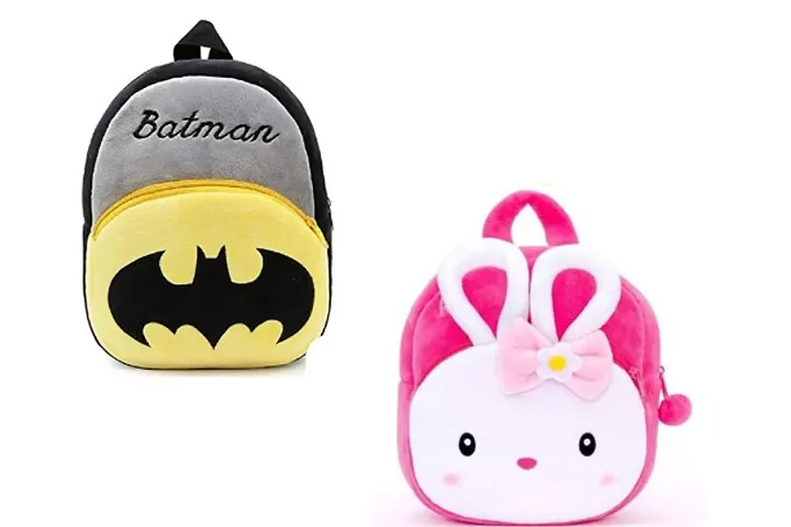 Cartoon Print Soft Material School Bag Pack of 2