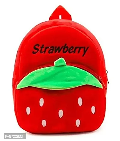 Kids School Bag Soft Plush Backpacks(Strawberry)-thumb0