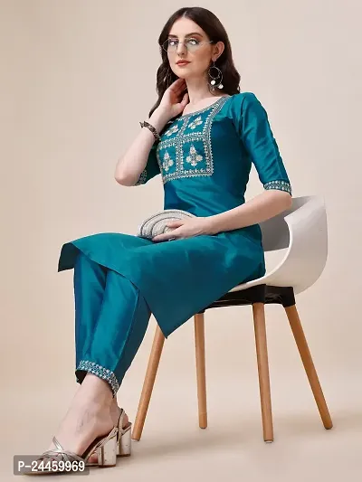 Stylish Fancy Designer Art Silk Kurta With Bottom Wear Set Women