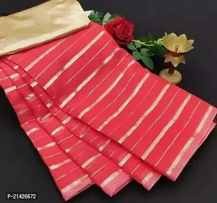 Stylish Vichitra Silk Saree With Blouse Piece For Women