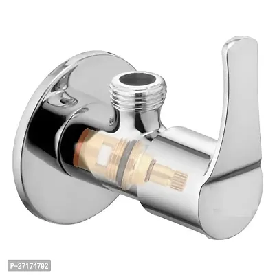 Aqua Brass Angle Valve Tap Faucet Wall Mounted For Bathroom And Kitchen - Mirror Chrome Finish-thumb0