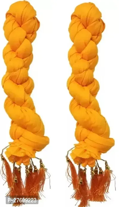 Elite Yellow Cotton Blend Dupattas For Women Pack Of 2-thumb0