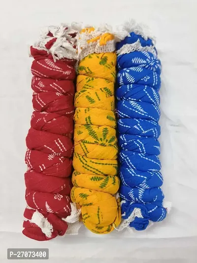 Elite Multicoloured Cotton Blend Printed Dupattas For Women Pack Of 3-thumb0