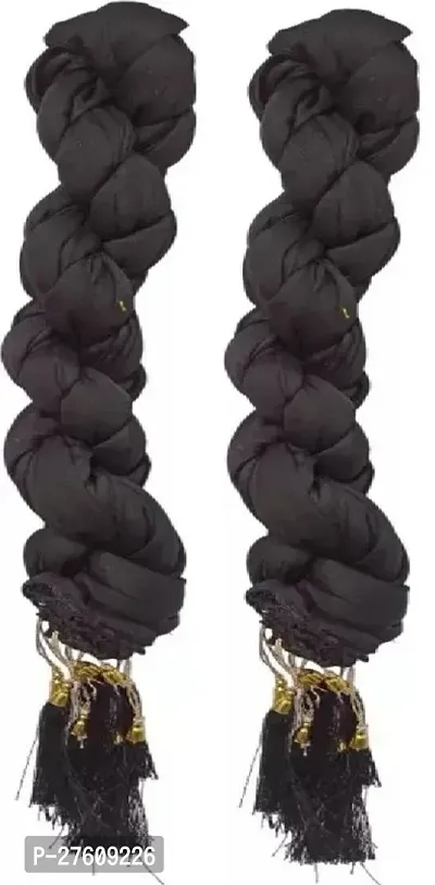 Elite Black Cotton Blend Dupattas For Women Pack Of 2-thumb0