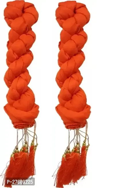 Elite Orange Cotton Blend Dupattas For Women Pack Of 2-thumb0