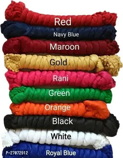 Elite Multicoloured Cotton Blend Solid Dupattas For Women Pack Of 10-thumb0