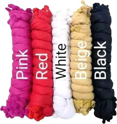 Classic Solid Dupatta For Women Pack Of 5