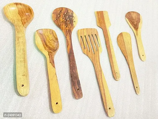 Wooden Cooking Spoons And Serving Spoon Non Stick Kitchen Utensil Spoon Set Frying Spoon Spatula Spoon Dosa Spoon Serving Spoon Set Of 7