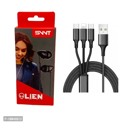 3 In 1 Charging Cable and Earphone-thumb0