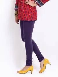 Women's Multicoloured Cotton Spandex Solid Leggings (Combo Pack)-thumb2