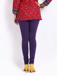 Women's Multicoloured Cotton Spandex Solid Leggings (Combo Pack)-thumb3