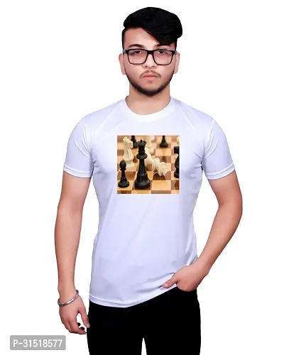 Reliable White Cotton Printed Round Neck Tees For Men-thumb0