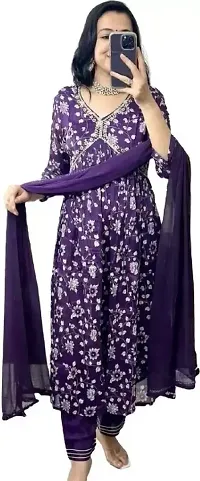 Classic Cotton Kurta  Bottom and Dupatta Set For Women-thumb3