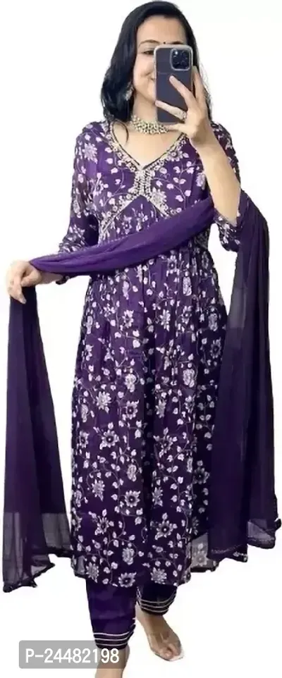 Classic Cotton Kurta  Bottom and Dupatta Set For Women-thumb4