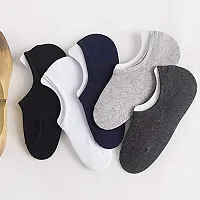 Starvis Premium Cotton Loafer Socks with Anti-Slip Silicon - Pack of 5 for Men and Women (LDKJSCML153 multi-colour socks)-thumb2
