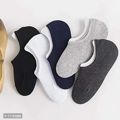 Starvis Premium Cotton Loafer Socks with Anti-Slip Silicon - Pack of 5 for Men and Women (LDKJSCML153 multi-colour socks)-thumb3