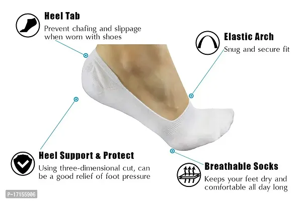Starvis Premium Cotton Loafer Socks with Anti-Slip Silicon - Pack of 5 for Men and Women (LDKJSCML153 multi-colour socks)-thumb5