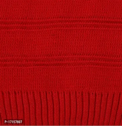 Starvis Winter Warm Fur Inside Lined Men Beanie Slouchy Knit Skull Cap Warm Stocking Hats Guys Women Striped Winter Beanie Hat for Men and Women Cap for Cold Weather (Red)-thumb3